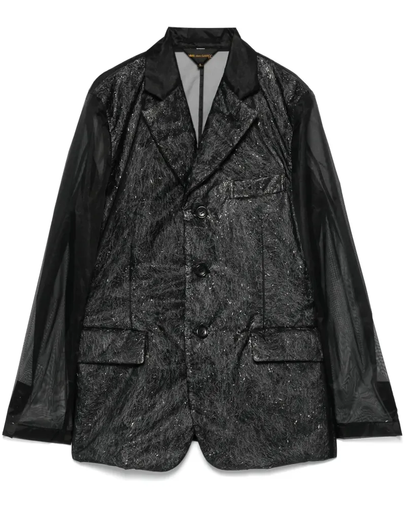 Comme des Garçons Blazer aus Chiffon - Schwarz Schwarz