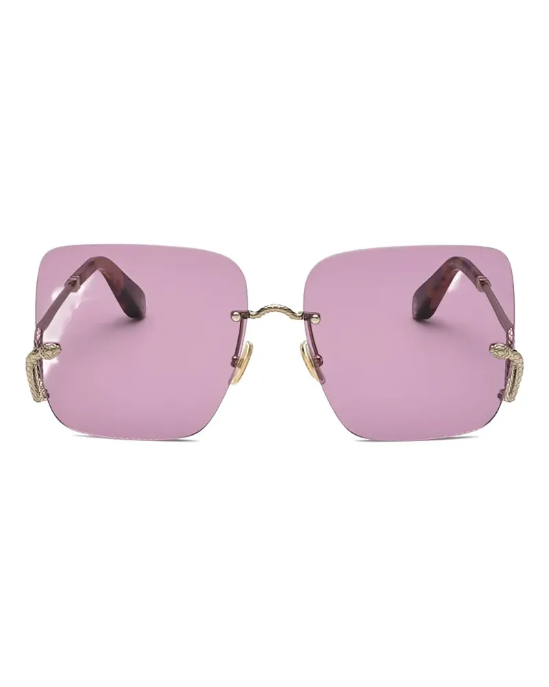 Roberto Cavalli Snake Collection rimless sunglasses - Gold Gold