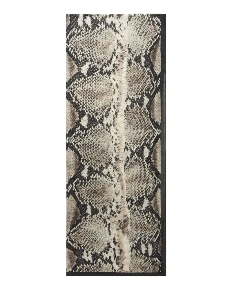 Roberto Cavalli Seidenschal mit Print - Nude Nude