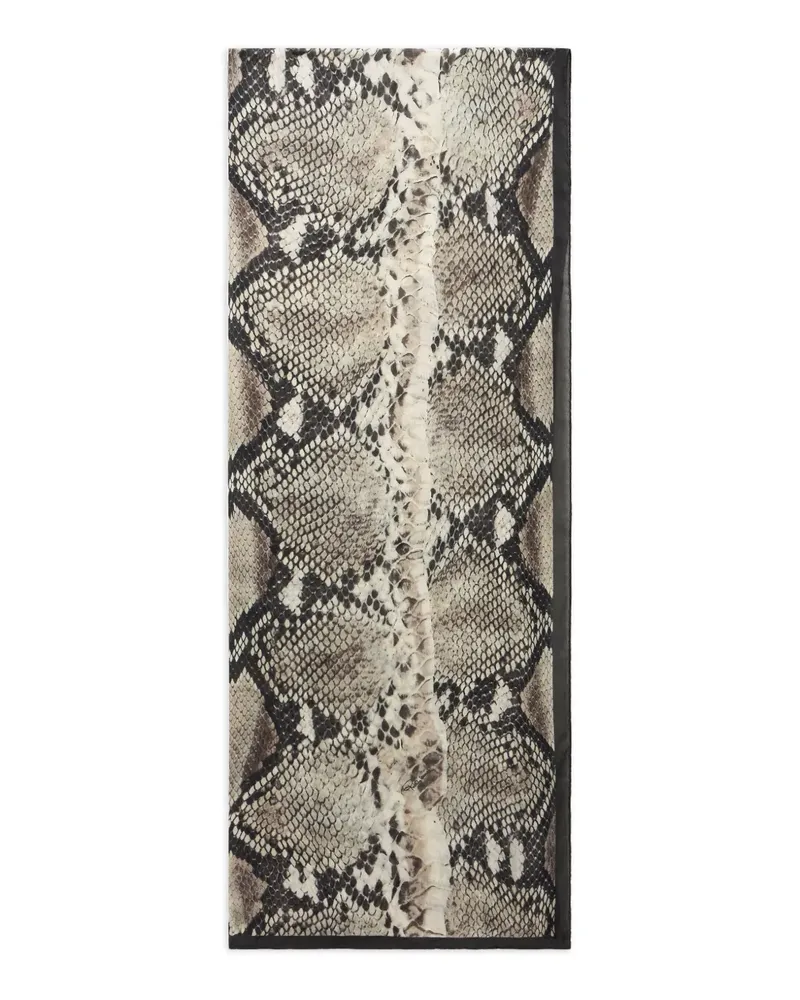 Roberto Cavalli Seidenschal mit Print - Nude Nude