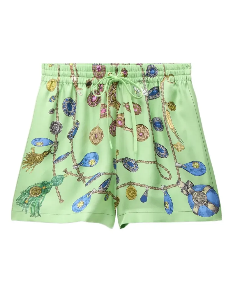 Versace jewellery-print drawstring shorts - Grün Grün