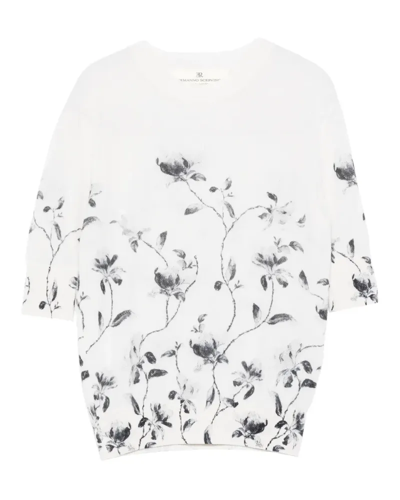 Ermanno Scervino floral-print sweater - Weiß Weiß