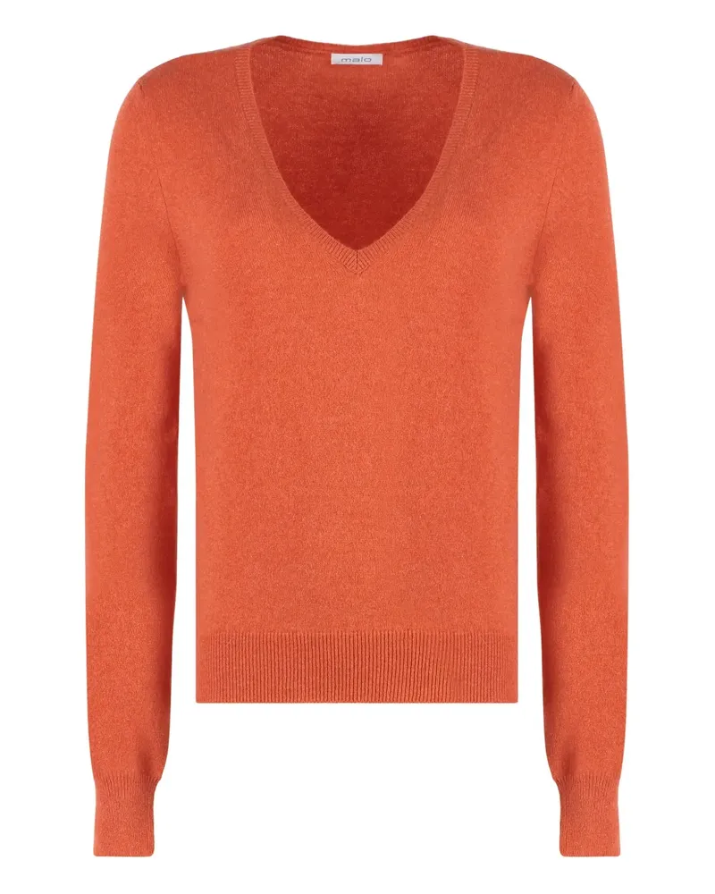 Malo Gestrickter Kaschmirpullover - Orange Orange