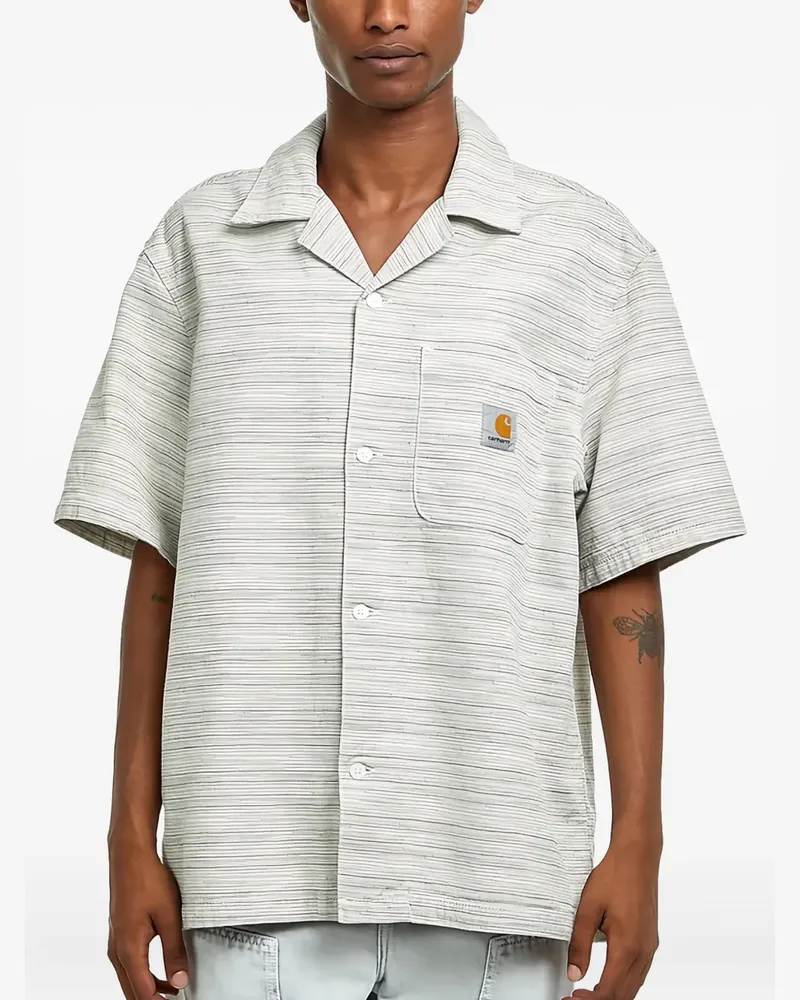 Carhartt WIP Gestreiftes Hemd mit Tasche - Weiß Weiß