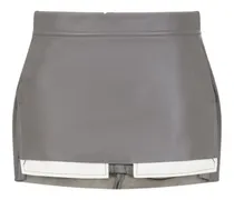 Kurzer Lederrock - Grau