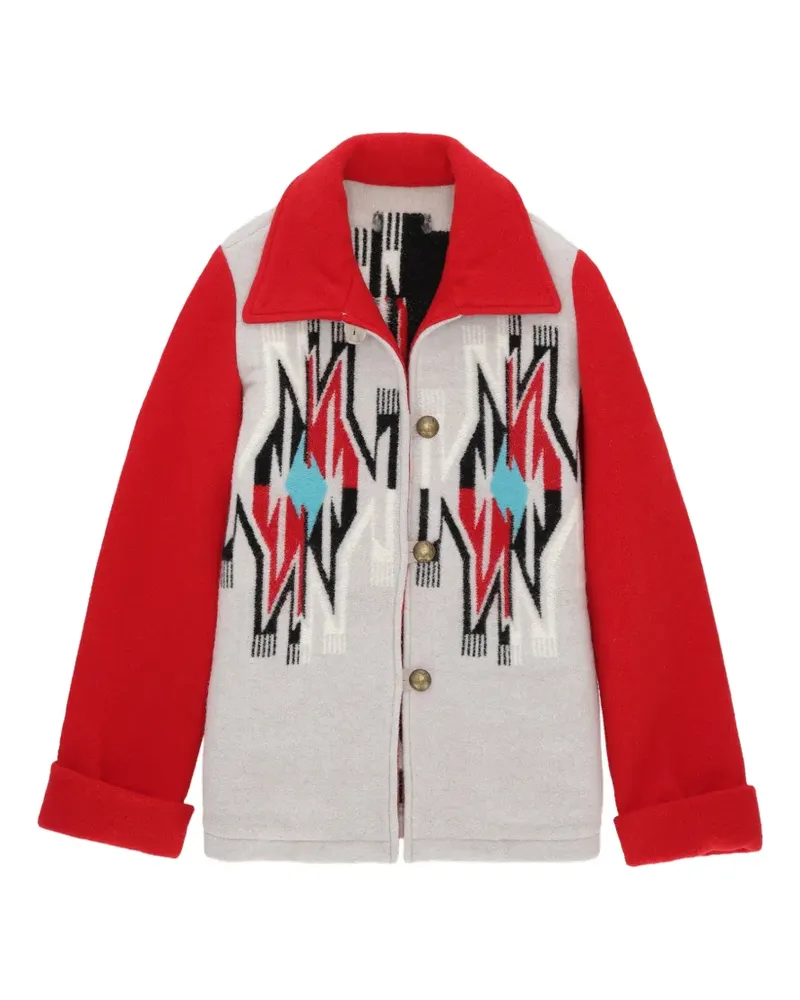 Fortela patterned button-fastening jacket - Grau Grau