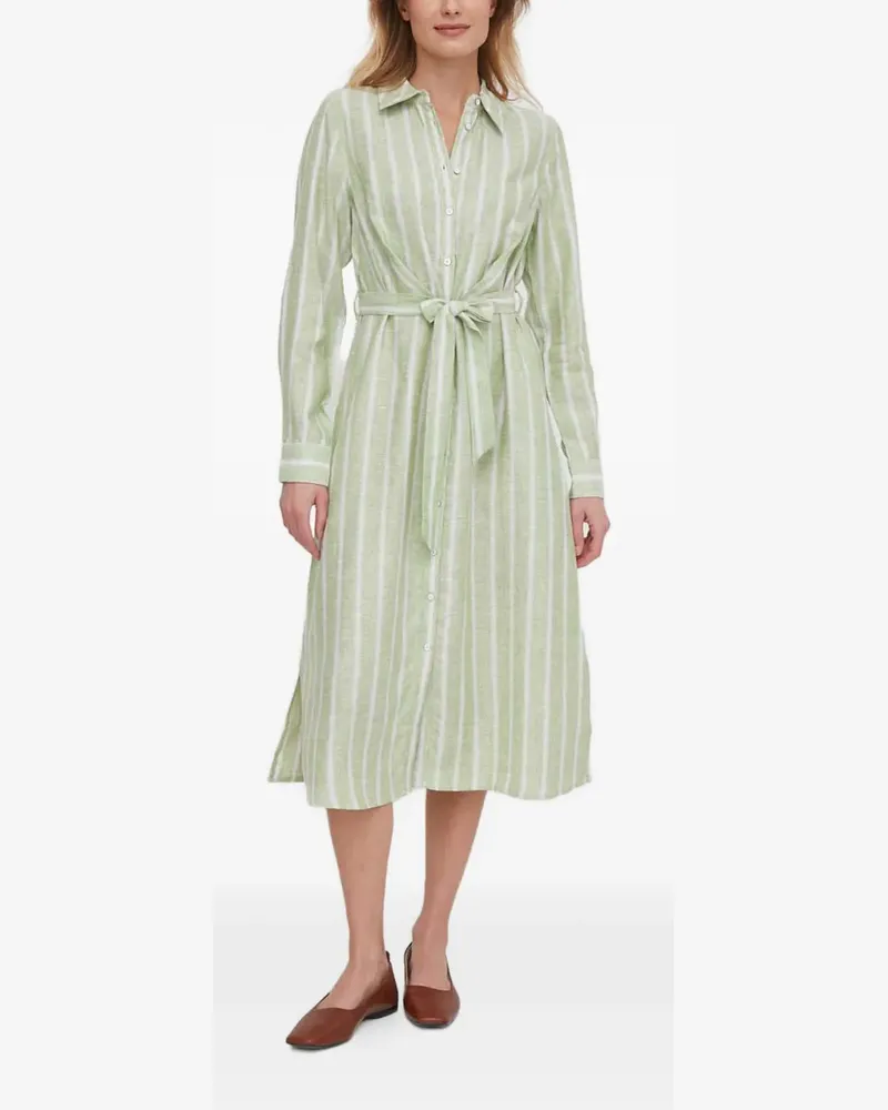 Mos Mosh Gestreiftes Midikleid - Grün Grün