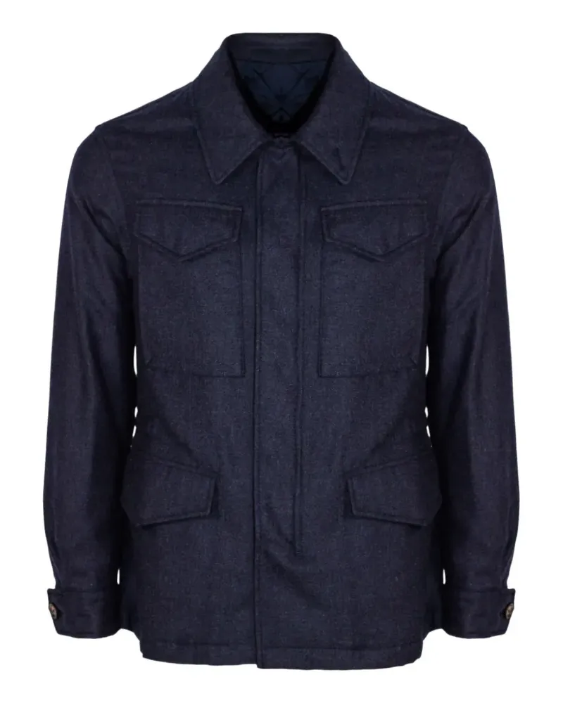 Eleventy quilted-lining field jacket - Blau Blau