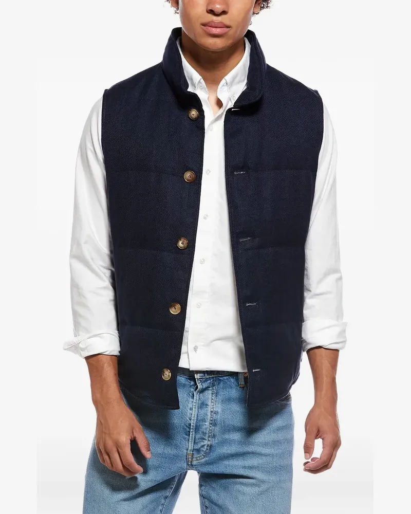 Brunello Cucinelli quilted high-neck gilet - Blau Blau