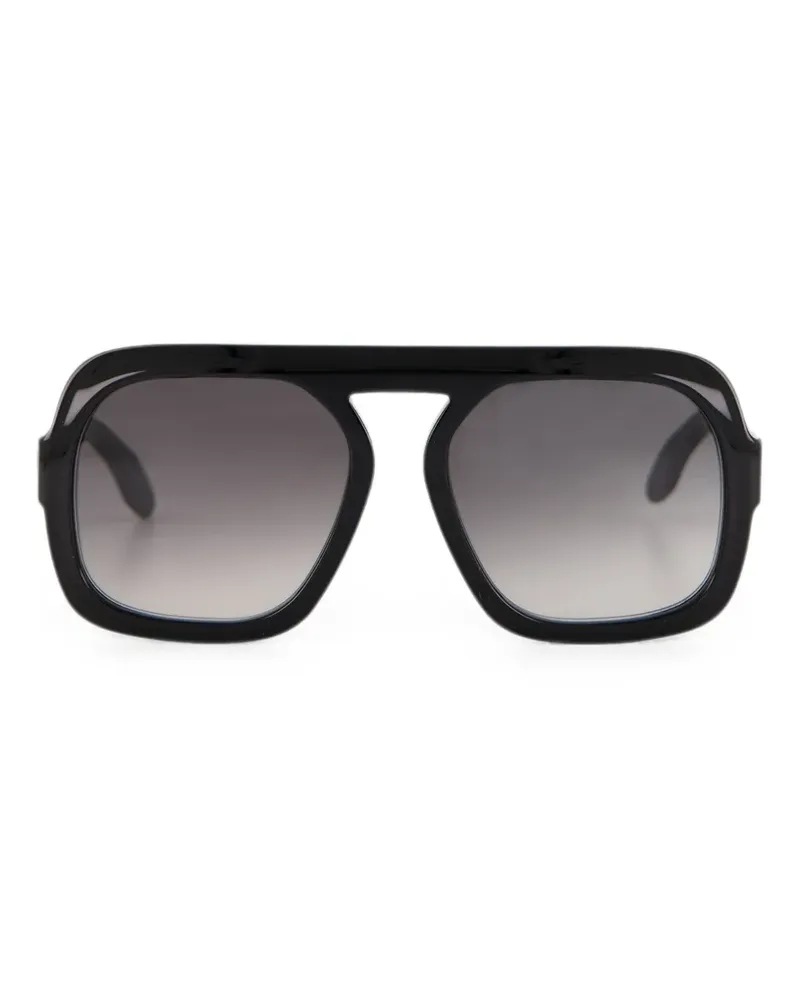 Emmanuelle Khanh 1997 oversized-frame sunglasses - Schwarz Schwarz