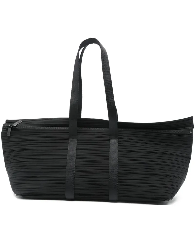 Issey Miyake Tote Bag mit Falten - Schwarz Schwarz