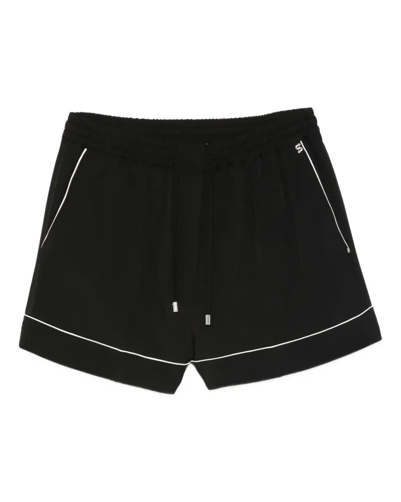 SPORTMAX Shorts mit Kordelzug - Schwarz Schwarz
