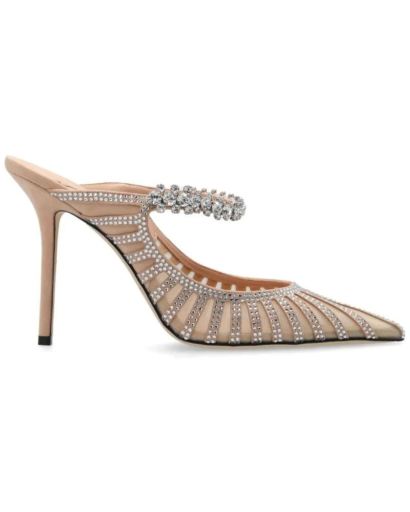 Jimmy Choo Pumps mit Kristallen 100mm - Nude Nude