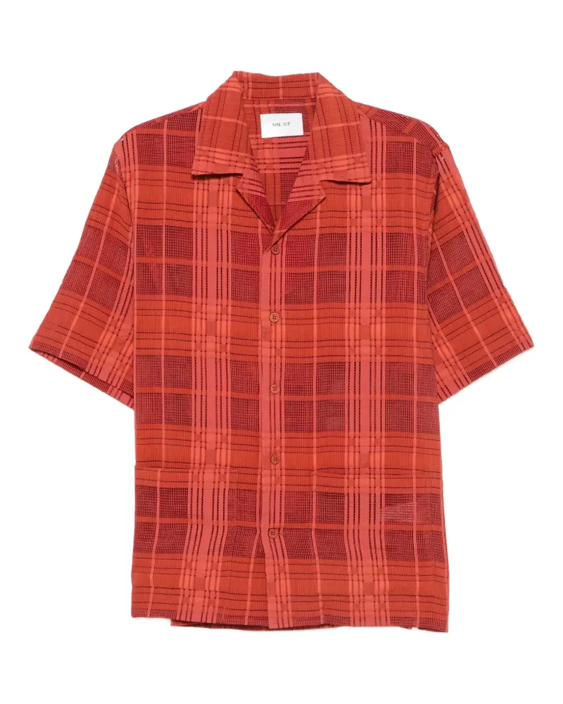 NN 07 Ben check-pattern shirt - Rot Rot