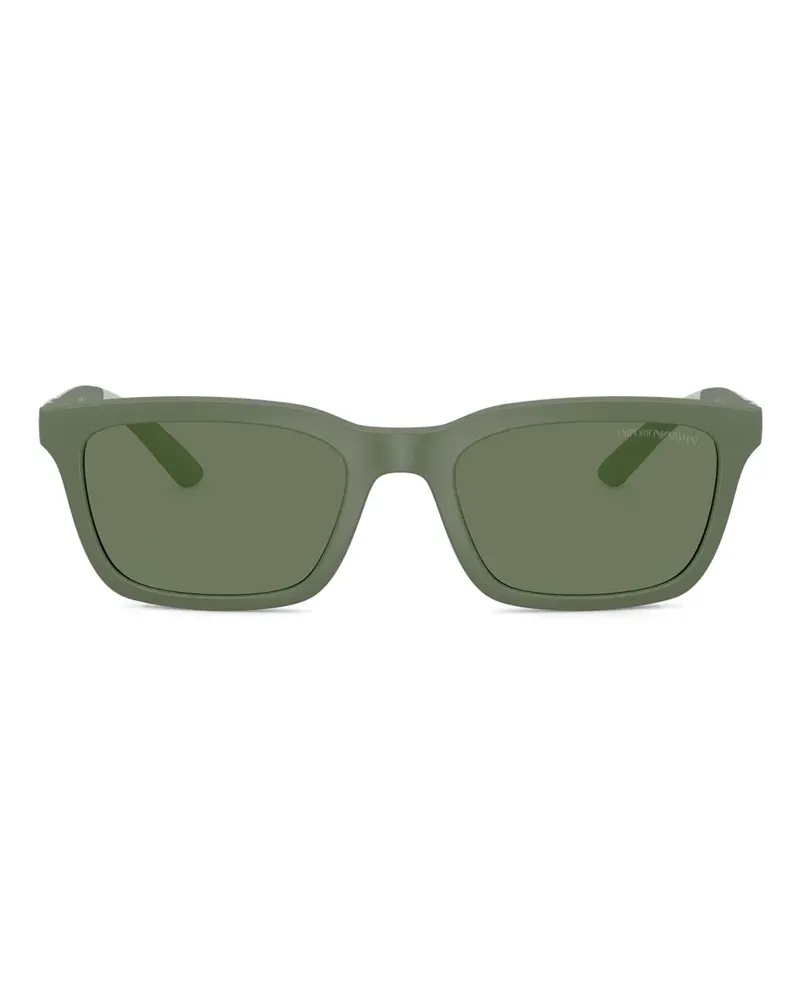 Emporio Armani Sonnenbrille mit eckigem Gestell - Grün Grün