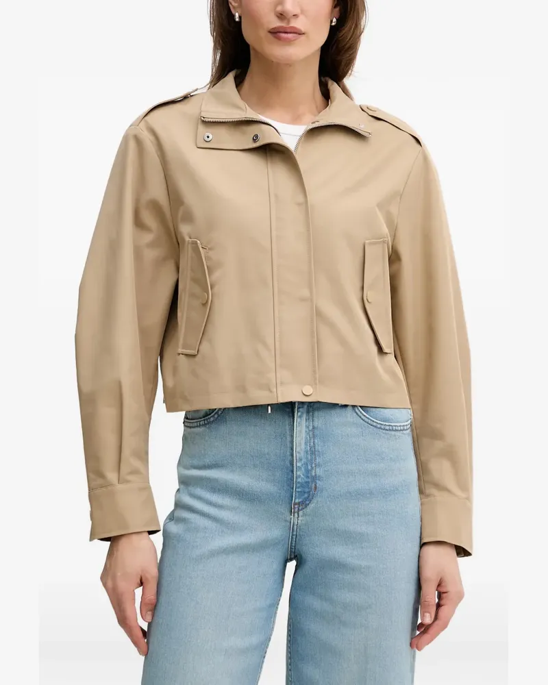 Oui  Cropped-Jacke mit Schulterklappen - Nude Nude