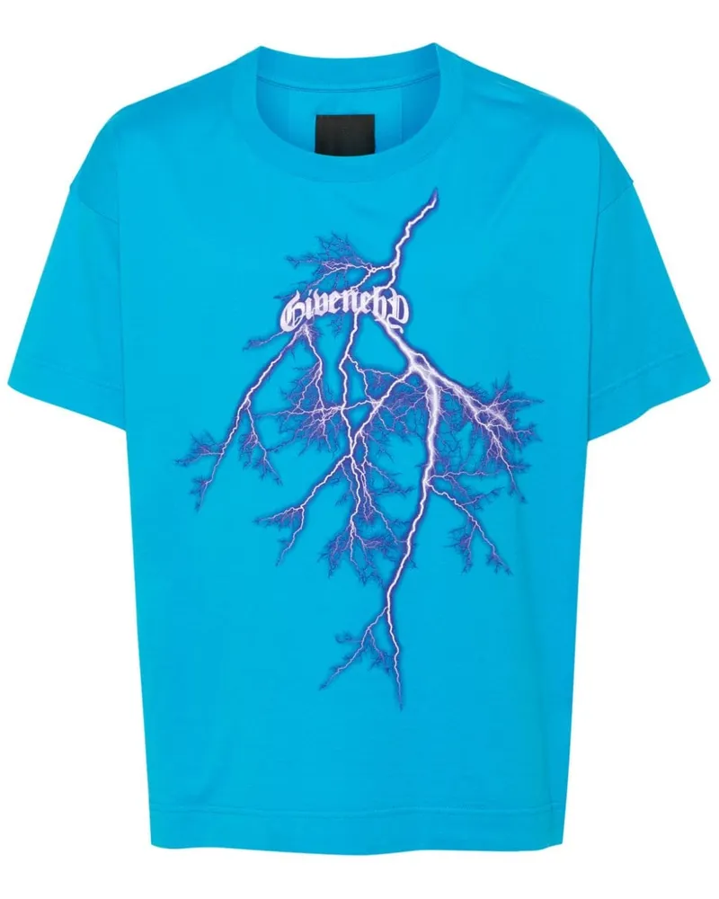 Givenchy T-Shirt mit Logo-Print - Blau Blau