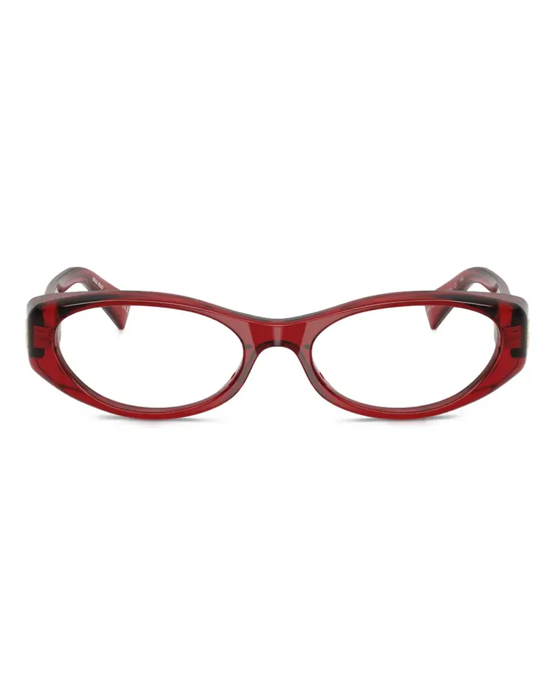 Miu Miu oval frame glasses - Rot Rot