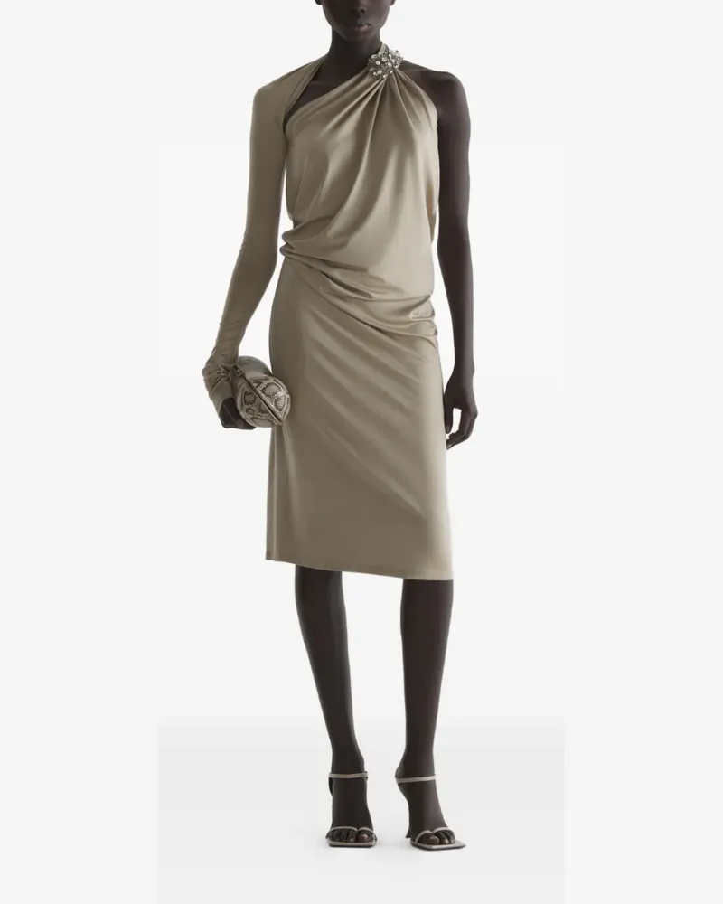 Thierry Mugler draped loop dress - Nude Nude