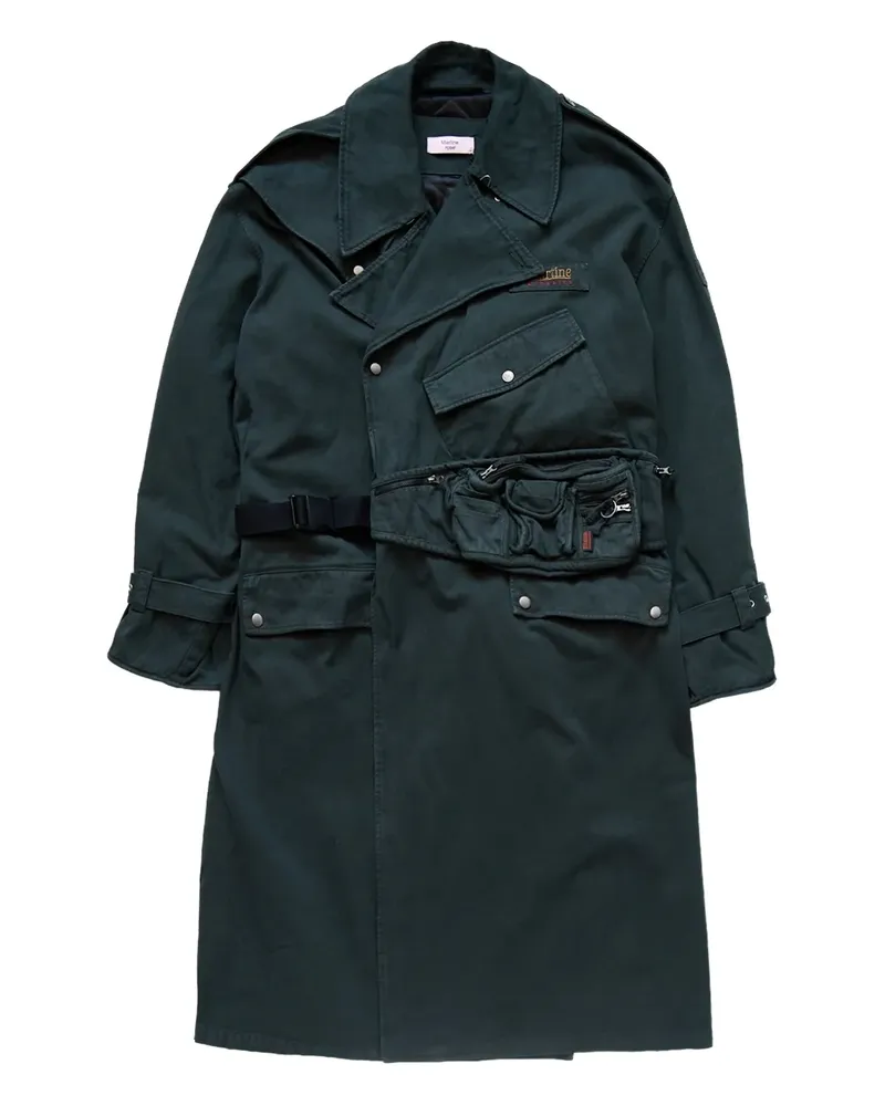 Martine Rose bumbag-detail trench coat - Grün Grün