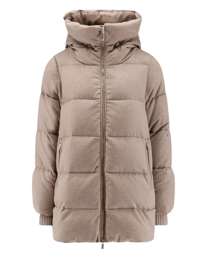 MOORER Carinzia- OZ padded hooded jacket - Nude Nude
