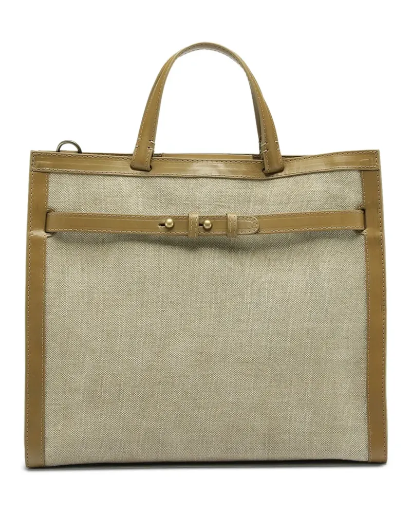 Officine Creative Italia Schultertasche aus Canvas - Nude Nude