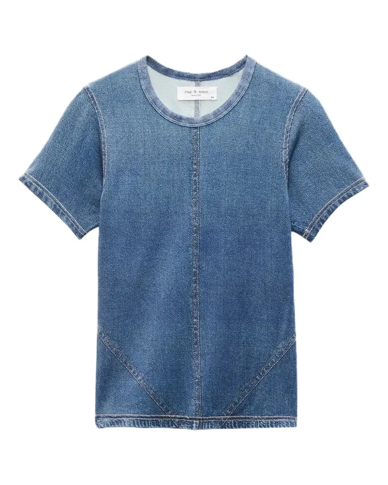 Rag & Bone Miramar T-Shirt mit Jersey-Einsätzen - Blau Blau