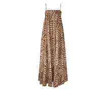 Wanderlust Midikleid mit Zebra-Print - Braun