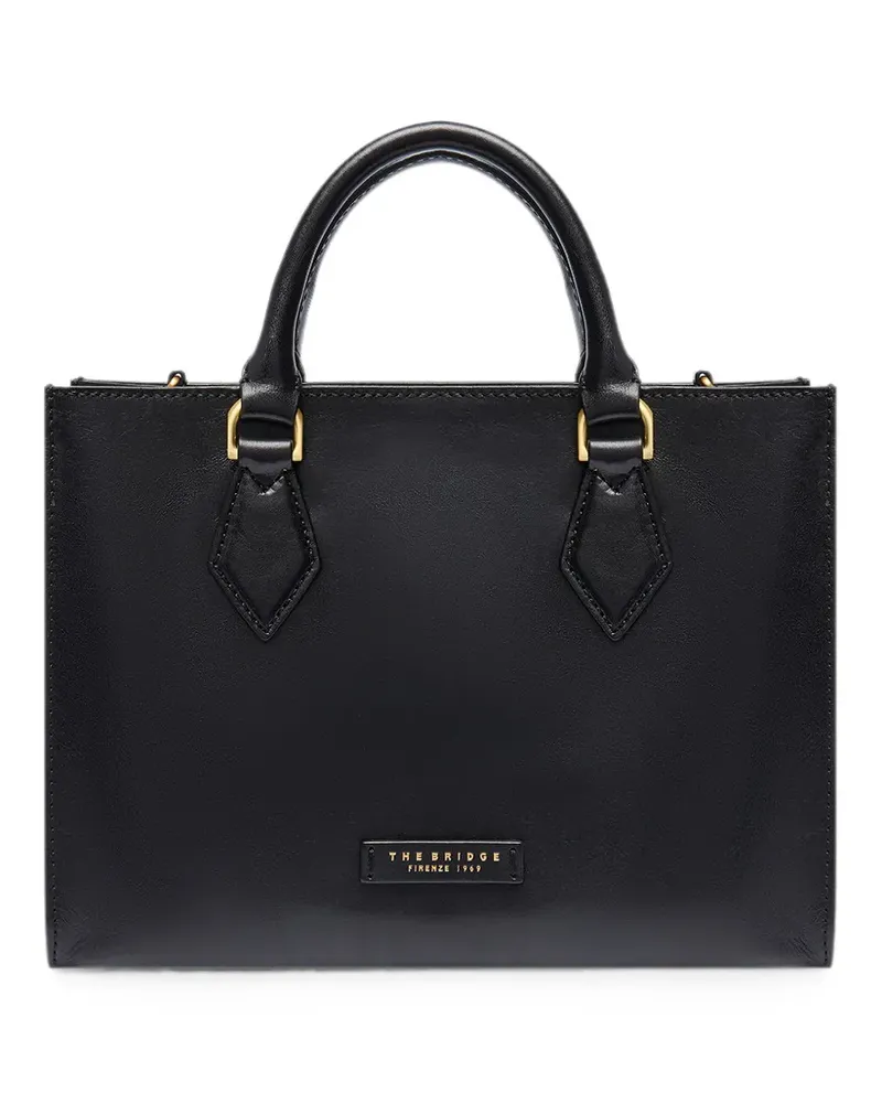 The Bridge Ida leather shoulder bag - Schwarz Schwarz