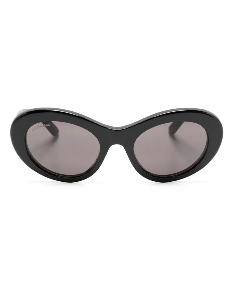 Balenciaga Sonnenbrille mit rundem Gestell - Schwarz Schwarz