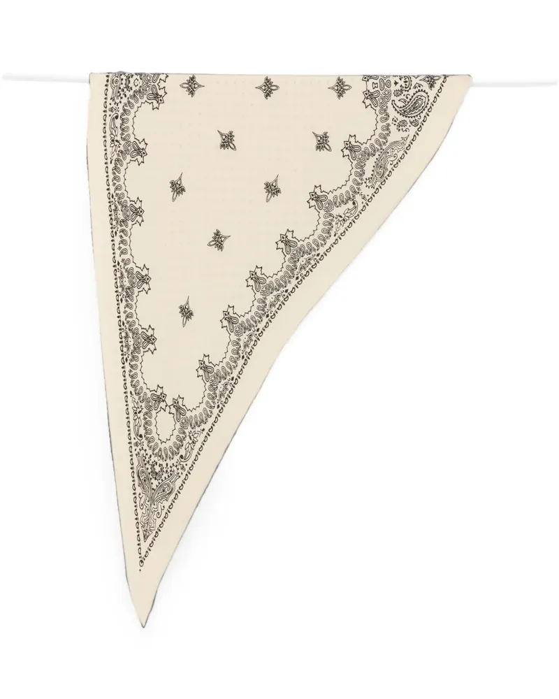 Destin paisley-print wool scarf - Nude Nude