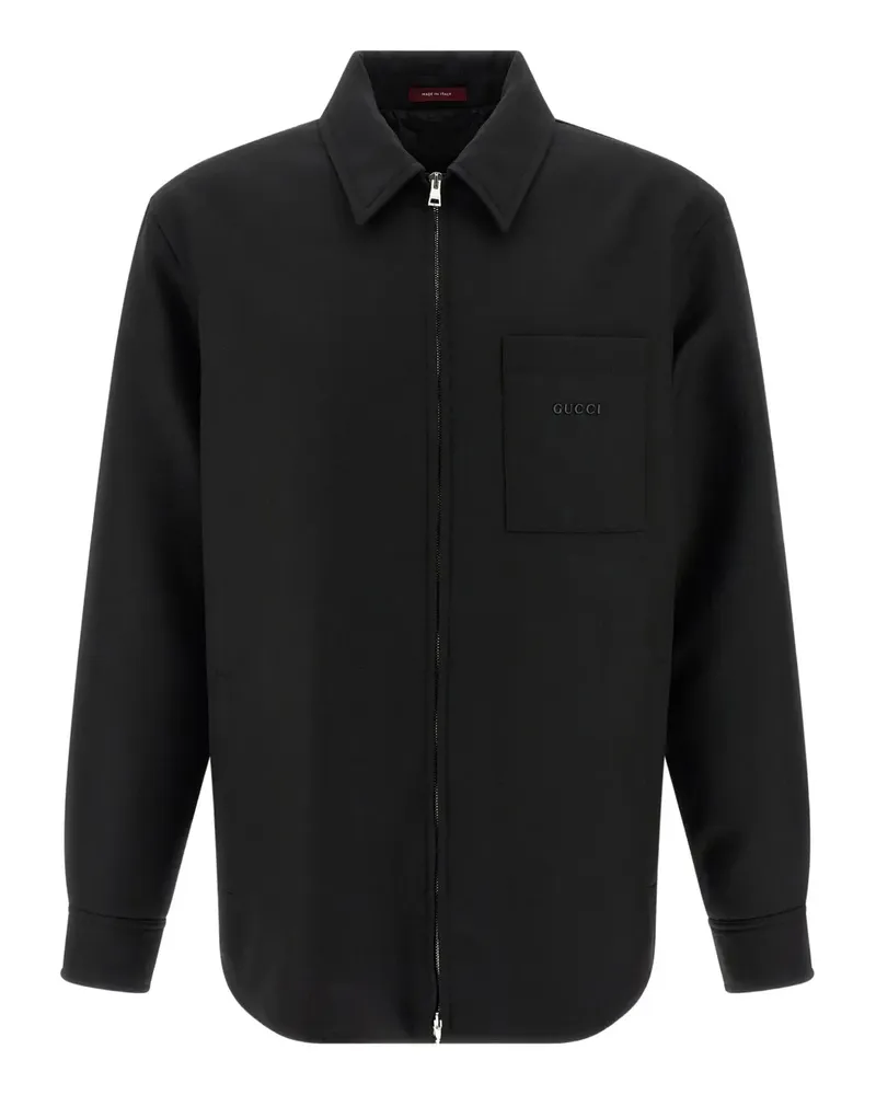 Gucci Hemdjacke mit Logo - Schwarz Schwarz