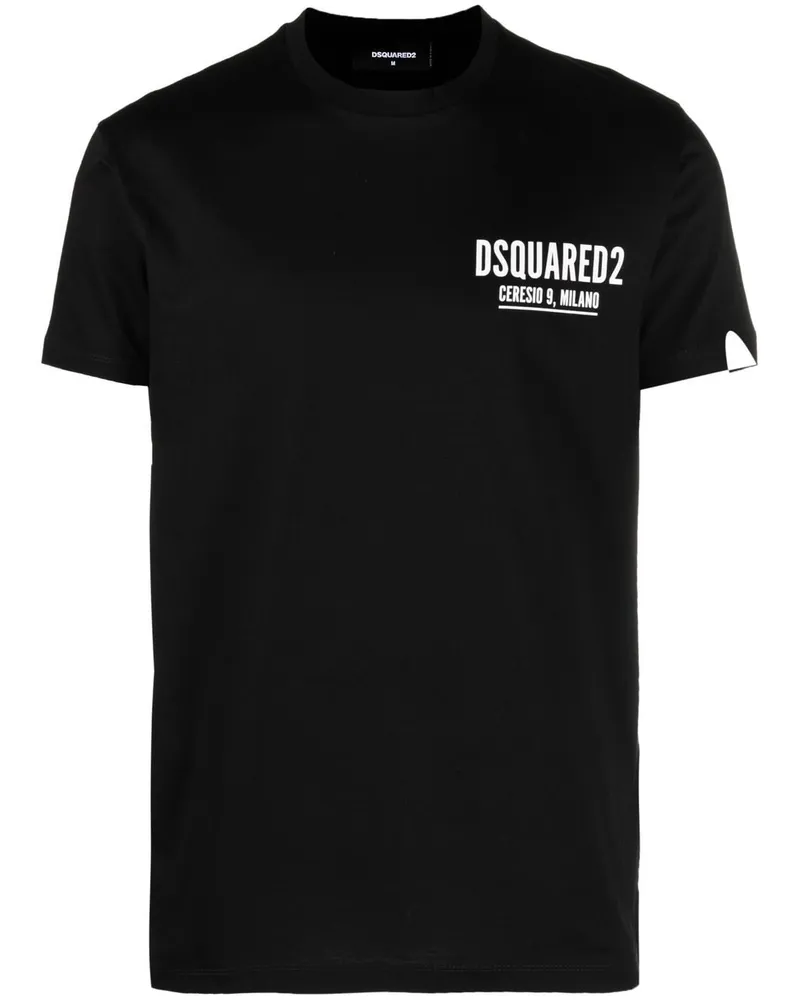 Dsquared2 T-Shirt mit Logo-Print Schwarz