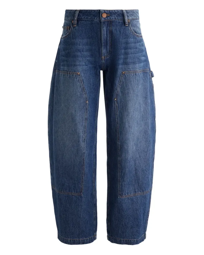 Alice + Olivia Andie Jeans mit Tragefalten - Blau Blau