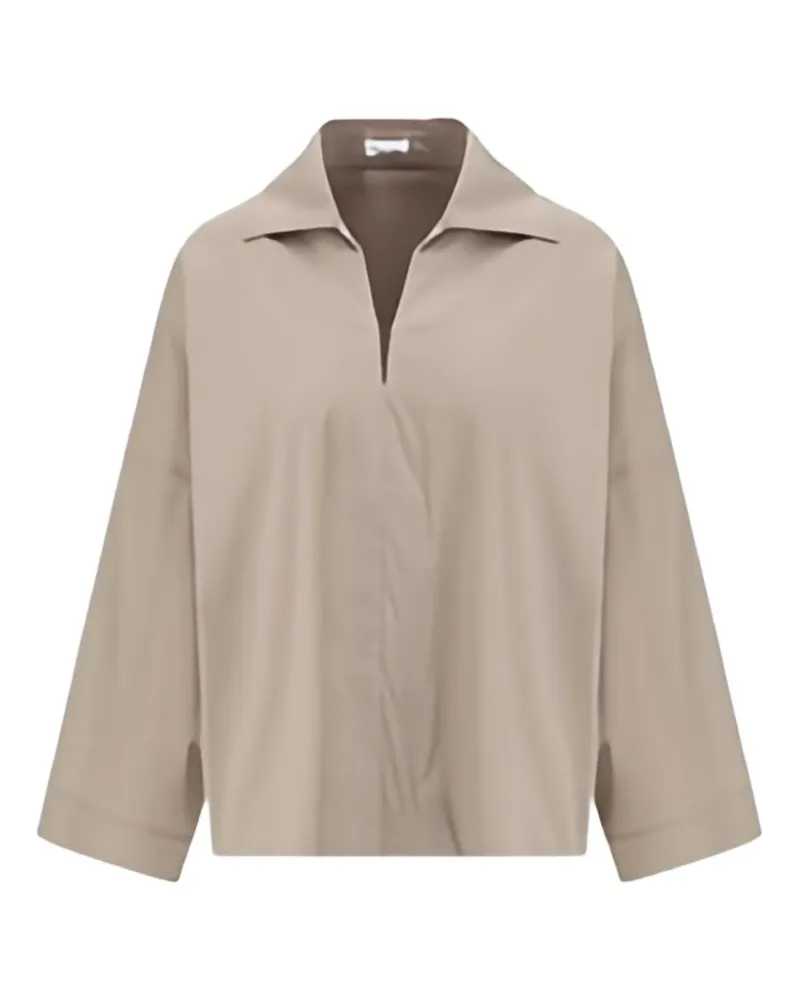 Brunello Cucinelli Verziertes Hemd mit V-Ausschnitt - Nude Nude