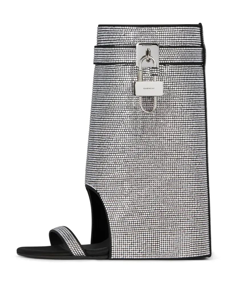 Givenchy Shark Lock crystal-embellished sandals - Silber Silber