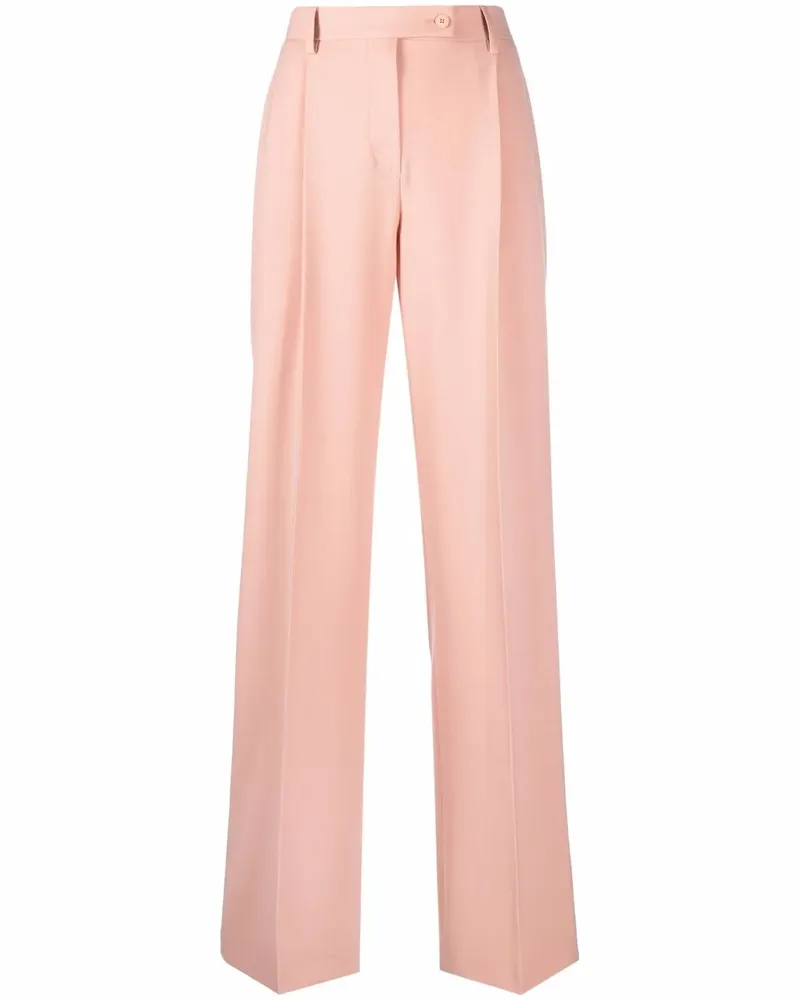 Alberta Ferretti High-Waist-Hose mit weitem Bein - Rosa Rosa