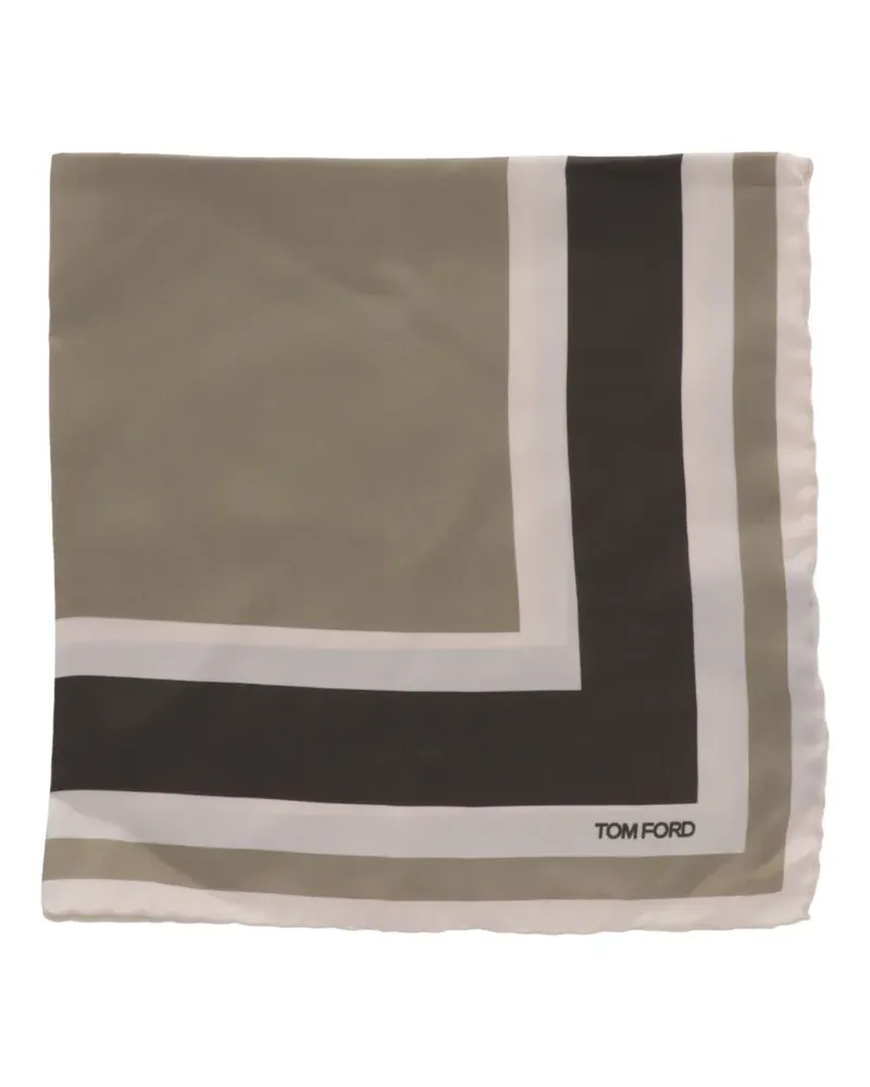 Tom Ford striped silk pocket square - Braun Braun