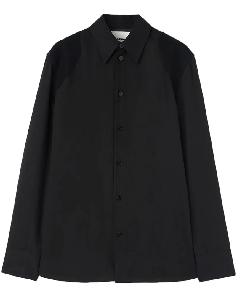 Jil Sander Klassisches Hemd - Schwarz Schwarz