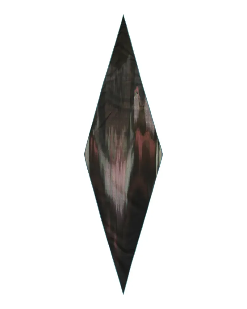 Ermenegildo Zegna diamond-shaped pleated scarf - Schwarz Schwarz