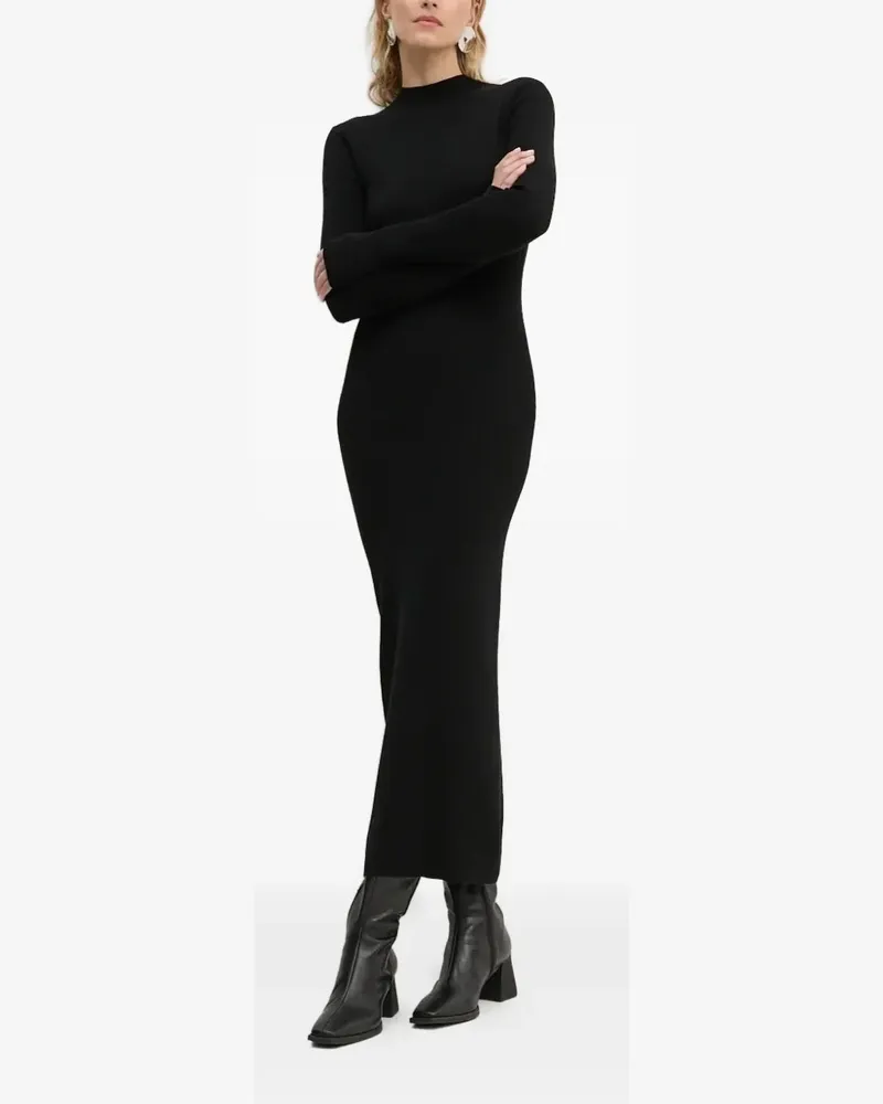 Drykorn Geripptes Minikleid - Schwarz Schwarz