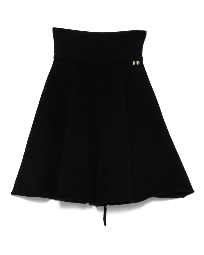 extreme cashmere Minirock mit Logo - Schwarz Schwarz