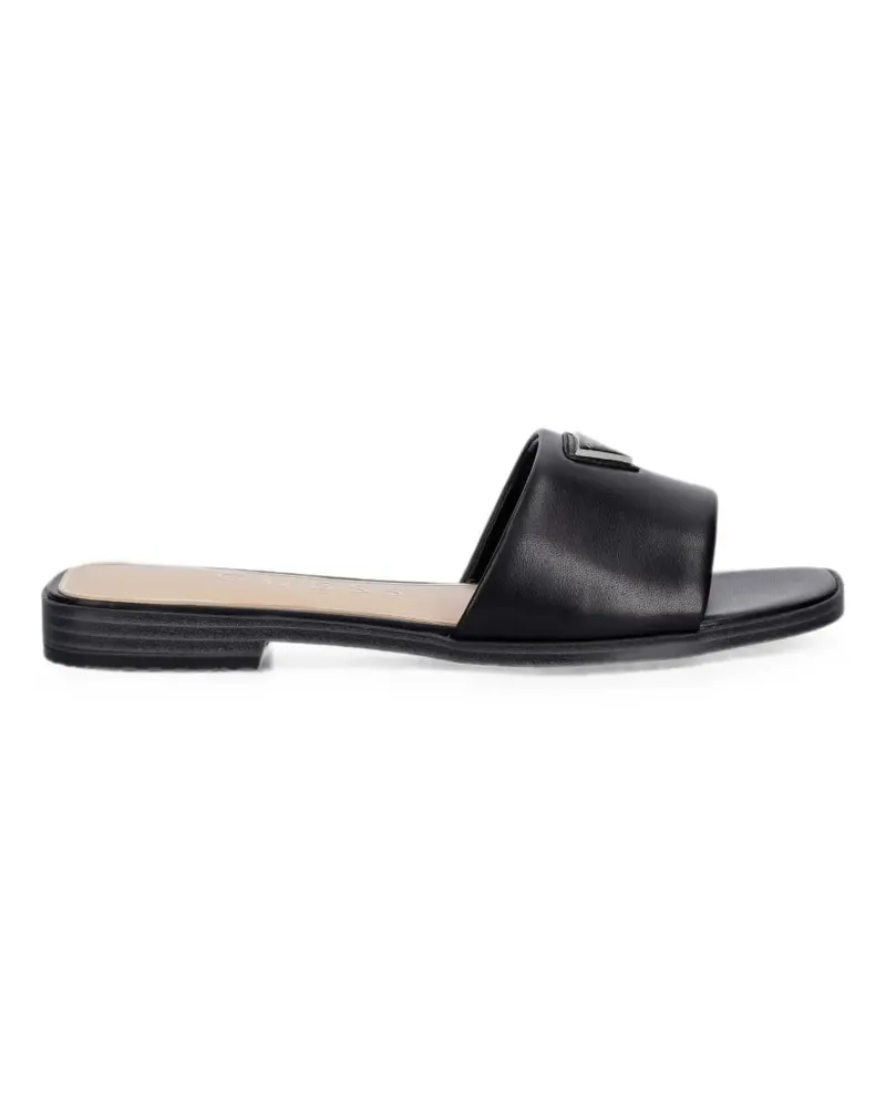 Guess Ramlan logo-plaque slides - Schwarz Schwarz