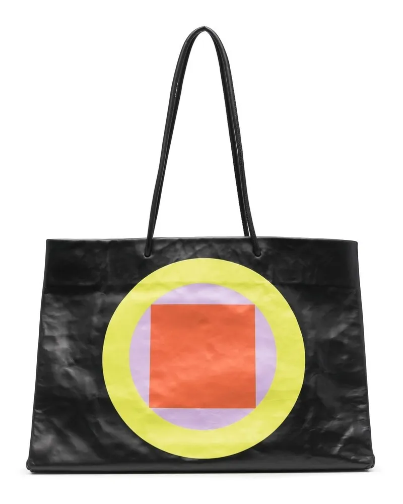 MEDEA Shopper mit geometrischem Print Schwarz