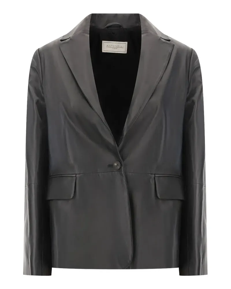 Antonelli Firenze single-breasted lambskin jacket - Schwarz Schwarz