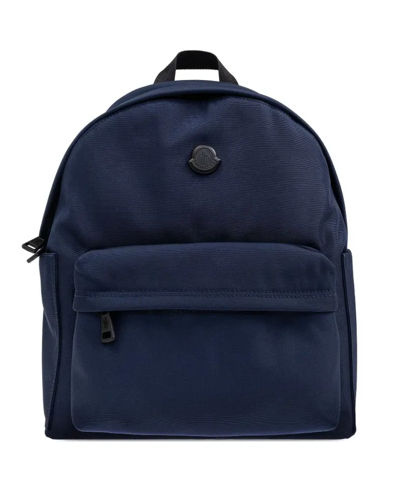 Moncler Rucksack mit Logo-Patch - Blau Blau