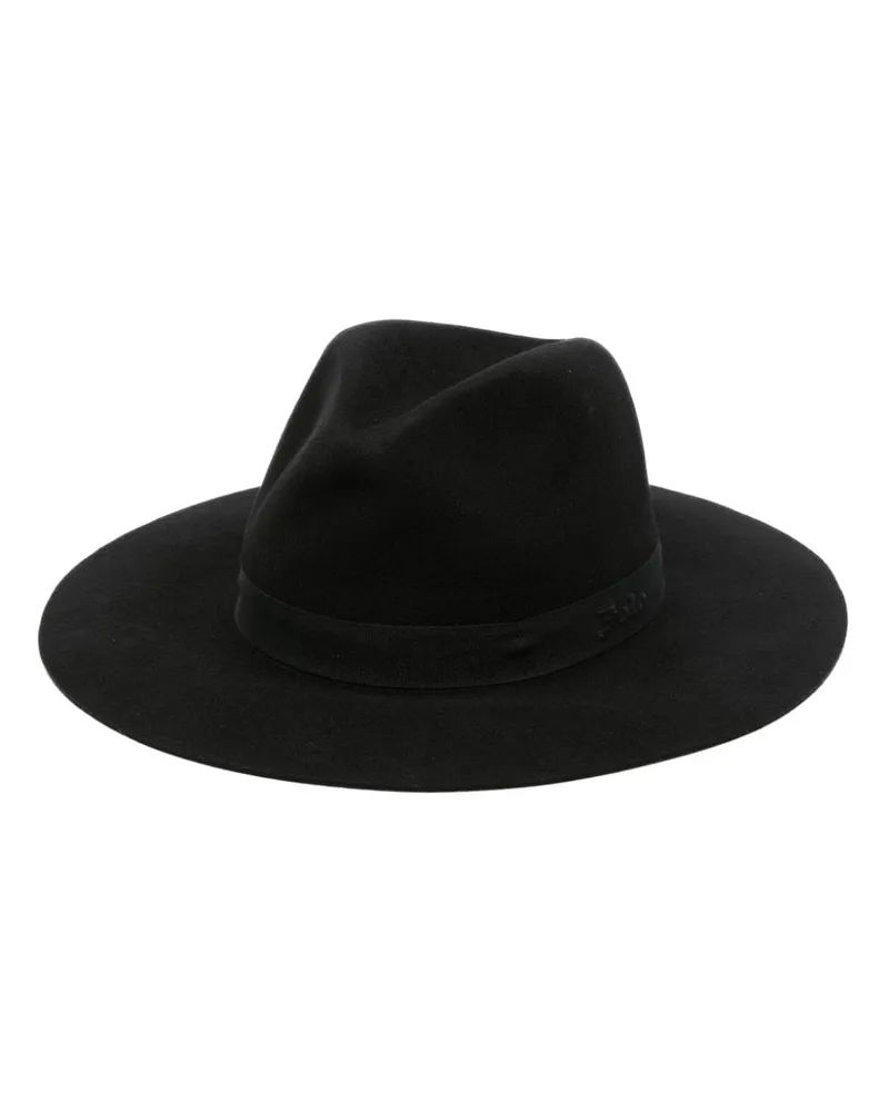 Ralph Lauren Fedora mit Logo-Stickerei - Schwarz Schwarz