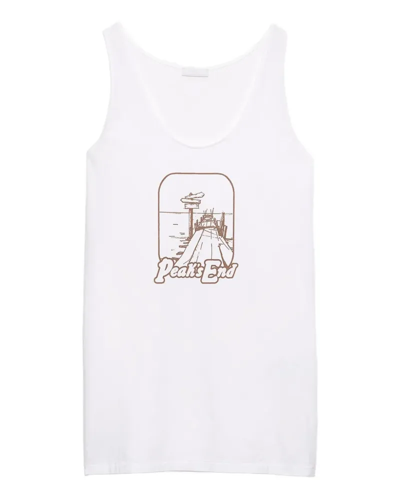 Prada Pullunder mit Print - Weiß Weiß