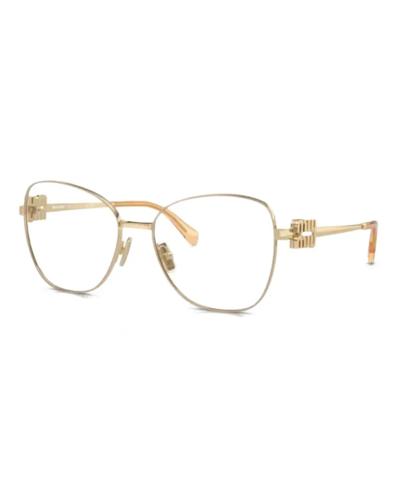 Miu Miu Brille mit Cat-Eye-Gestell - Gold Gold
