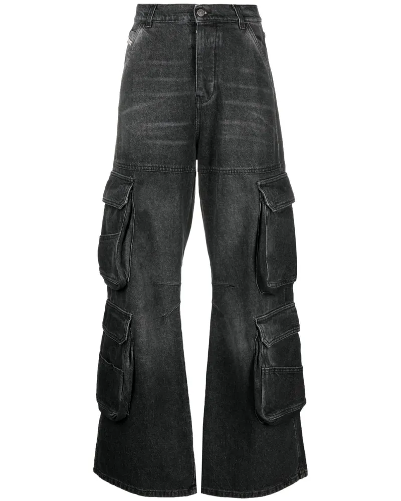 Diesel D-Side Cargo-Jeans Schwarz